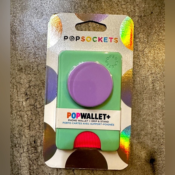 PopSocket Cell Phones & Accessories Popsocket Wallet Pink Teal And